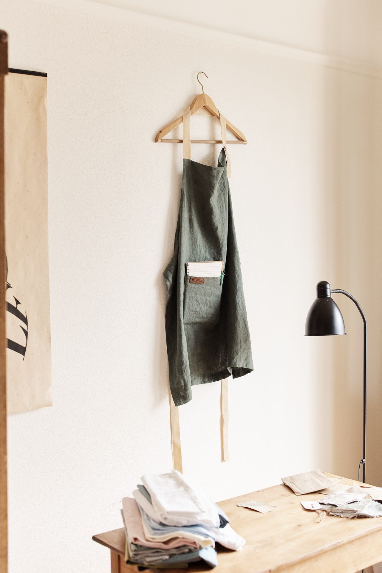 Лляний фартух "Monhome" (washed linen)