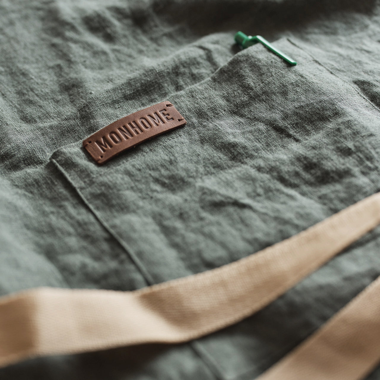Лляний фартух "Monhome" (washed linen)